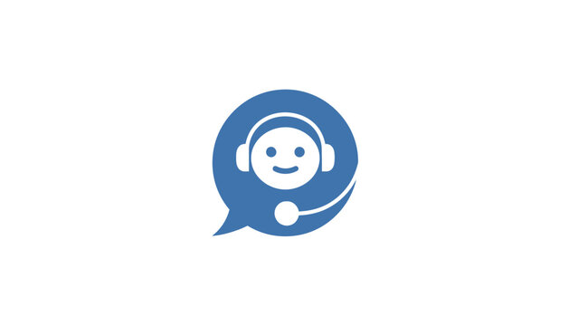 Customer Service Representative Icon with Headset.