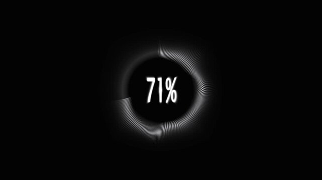 Tech progress indicator for loading. Progress indicator for data processing. Minimal progress indicator for digital interface and software buffering.