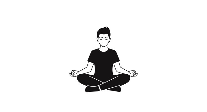 Man sitting in meditation posture.