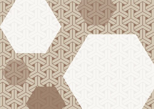 Traditional Japanese Hexagonal Motif - Seamless Geometric Tortoise Shell Background