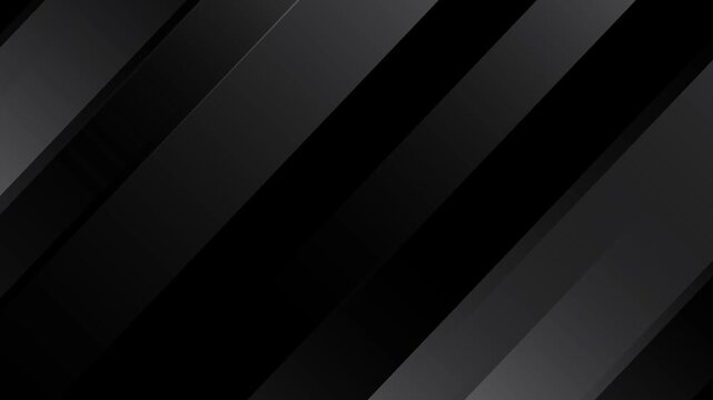Abstract animated background with black diagonal lines moving randomly in dark space creating modern geometric motion graphics, ideal for ads, design creative, digital art, or elegant corporate themes