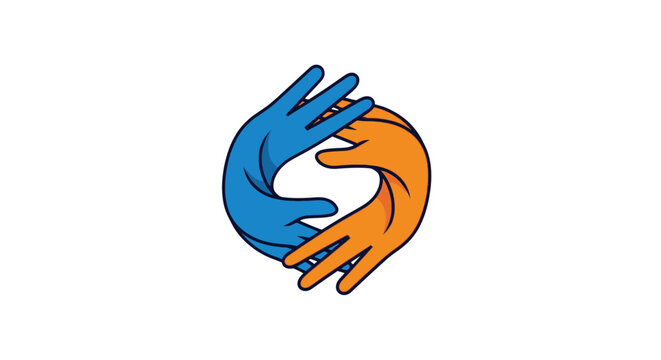 Hands reaching out to each other in friendship and support.