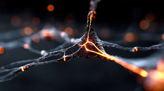 Neuron neural network synapse connection nerve cell glowing futuristic neural network synapse connection nerve cell glowing