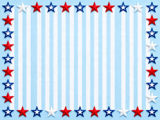 Obraz premium Patriotic Blue White Striped Background with Stars
