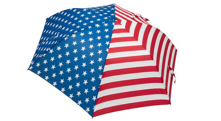 Fototapeta premium Folded American flag with stars and stripes design isolated on transparent background