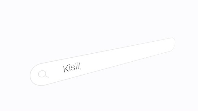 Searching Kisii Town In Kenya. Search Engine Bar. Close-up Shot