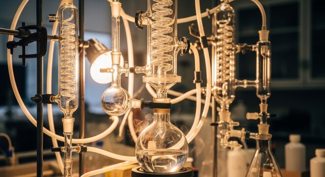 Glass Distillation Apparatus for Scientific Experiments