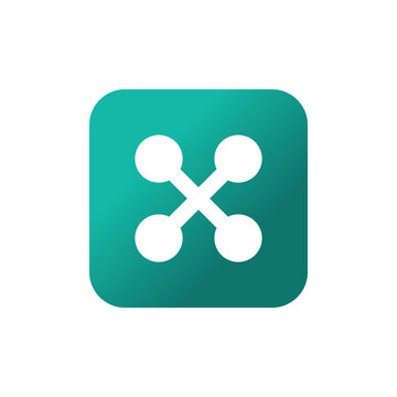 Modern Grid Tech Logo Geometric Digital Network Brand Icon