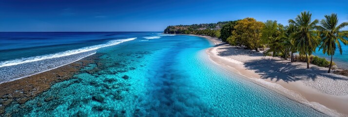 Obraz premium Stunning Beach Scenery with Clear Blue Waters