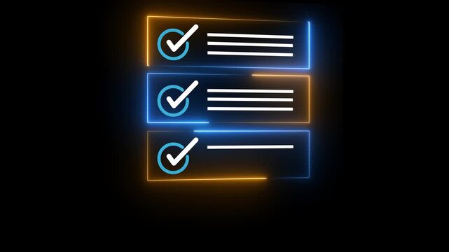 Person doing online survey feedback opinion client customer service satisfaction assessment questionnaire checklist form information business document concept .4k motion video animation.