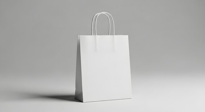 Realistic paper bag mockup showcase your branding with a clean minimalist packaging design mockup
