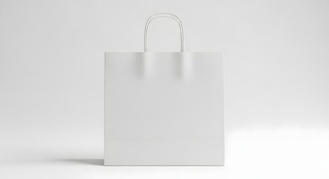 Clean paper bag mockup realistic presentation for branding design projects