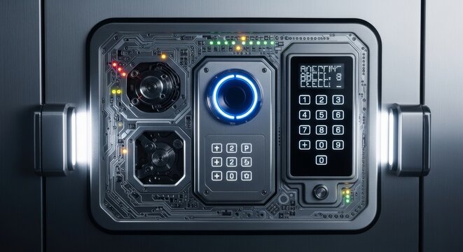 Complex electronic lock with biometric scanner and keypad