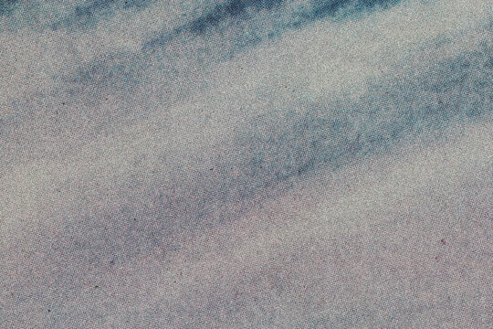 Close up image CMYK dots on newsprint with grain and noise illustration.