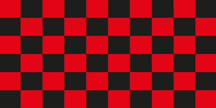 Vector. Seamless coarse red checkered vector plaid fabric pattern texture.