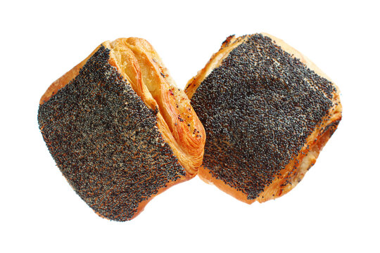 Two poppy seed puff pastries