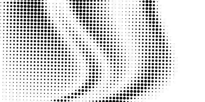 Halftone dotted abstract background. Grain gradient texture background with dots. Noise Stipple pointillism pattern. Sand, grain, grunge stipple effect. Abstract texture, vector illustration. modern