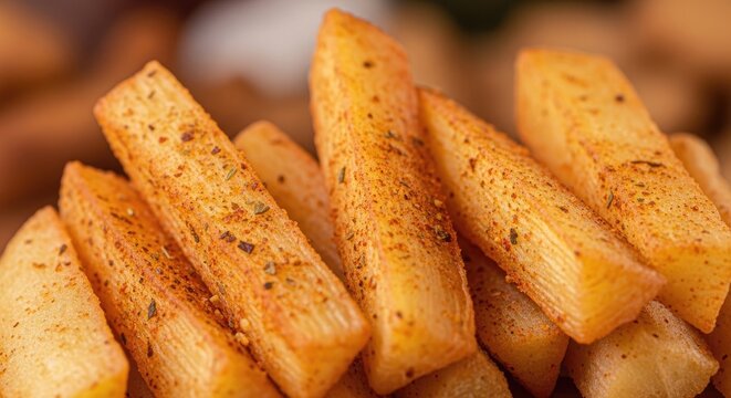 Delicious golden garlic breadsticks close up.