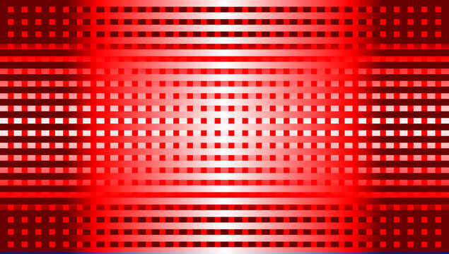Vibrant red and white pixelated pattern with horizontal lines and gradient effect