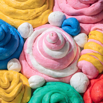 play dough background with snl high angle