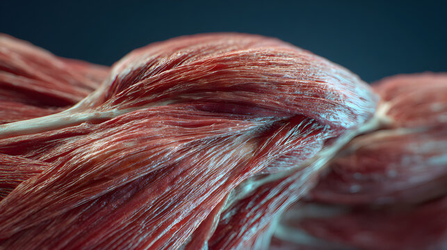 muscle fibers contraction anatomy closeup