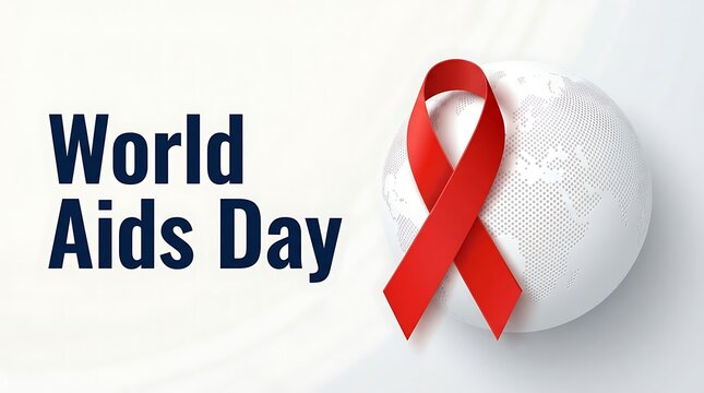 World aids day awareness a red ribbon symbolizing solidarity and remembrance for those affected by hiv aids