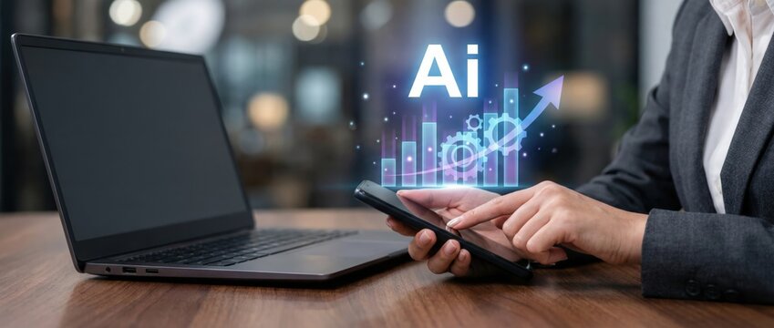 Exploring ai innovations in business office environment digital interaction modern workspace data analysis technology trends