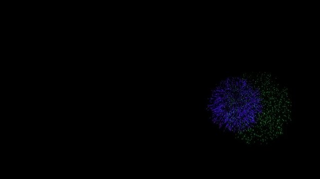 Fireworks Burst Celebration, Colorful Fireworks Confetti Burst, Celebration Explosion Animation on Transparent Background