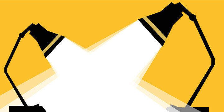 Cartoon night table, office desktop lamp. Comic brain electric lamp idea. FAQ business concept. Fun vector light bulb icon or sign ideas. Brilliant lightbulb education or invention pictogram banner.