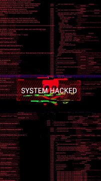 Digital Glitch Error Screen Cyber Code System Distortion contrast corrupted code, system errors, visual distortion. cyber attack visuals, debugging data corruption themes, technology backgrounds.