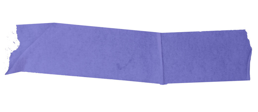 Blue masking tape strip with torn edges isolated on transparent background for labeling and design elements png