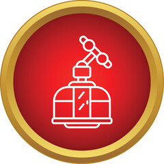 Cable car gondola icon representing mountain transport © ylivdesign
