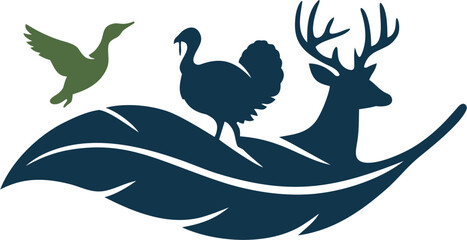 Fototapeta premium Illustration of a blue and green deer turkey waterfowl 