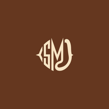 Elegant Monogram SMJ Logo Design.