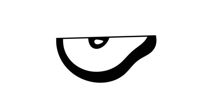 Vector illustration&nbsp;of hand drawn apple slice icon on a transparent background