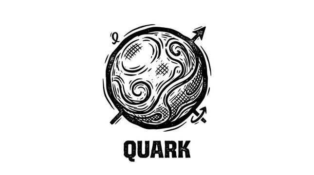 Vector Pinocut An artistic illustration of the elementary particle known as a quark.
