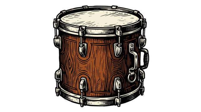 Vector Pinocut An old drum, perfectly detailed and rich in texture.