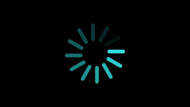 Animated of circle loading icon .Wheel loading concept icon