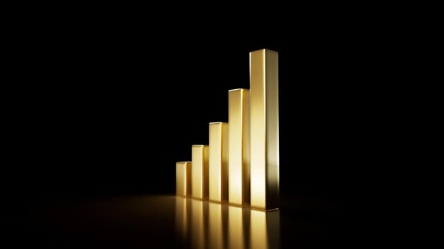 gold bar chart on black