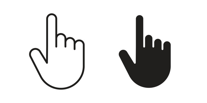 Hand pointer icon collection vector illustrations, Vector pictogram