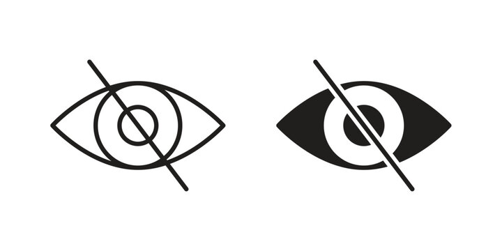 Hide icon collection vector illustrations, Vector pictogram