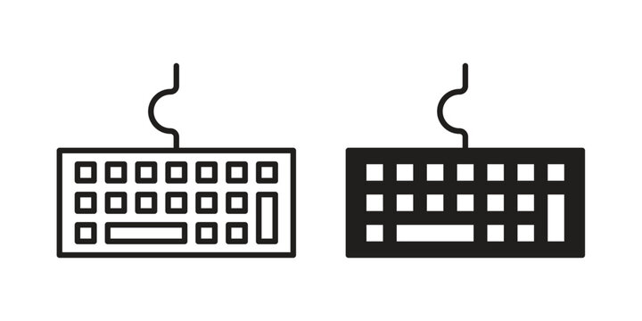 Keyboard icon collection vector illustrations, Vector pictogram