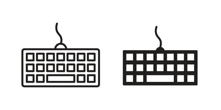 Keyboard icon collection vector illustrations, Vector pictogram