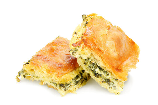spinach pie isolated