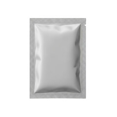 Fototapeta premium Elegant silver foil gift wrap pouch with scalloped edges