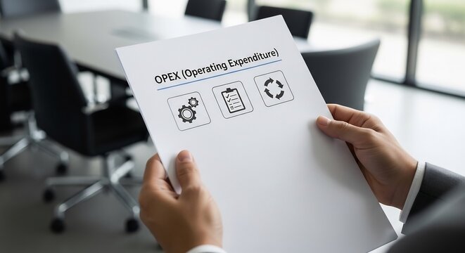 OPEX Operating Expenditure Paper with Business Icons