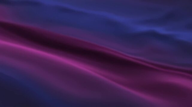 Abstract Purple and Blue Silk Fabric Rippling With Soft Light and Smooth Waves