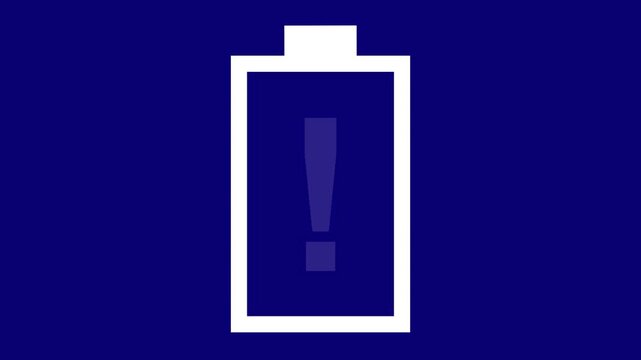 A battery charging error icon with exclamation icon. Low Battery Warning Icon. concept alert error damaged battery, insufficient power charge,