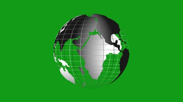 Globe planet earth rotating endless loop animation 4k videos. Breaking news studio background, News background with world map earth globe. Spinning globe icon