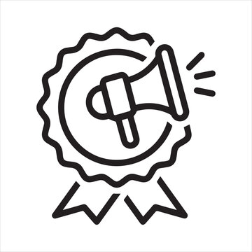Black line icon for brand visibility